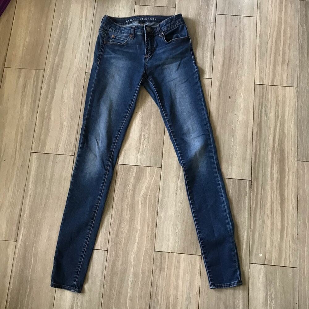Articles of Society | sz 24 Women's Denver Wash Mid Rise Taper Leg Skinny Jeans